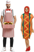 SATINIOR 5 Pcs Halloween Hot Dog Costume Popcorn Waiter Outfit Hat