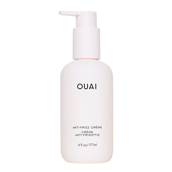OUAI Anti Frizz Cream - Moisturizing Hair Cream with Frizz Control & Heat Protection - Provides Lasting Hydration with Jackfruit & Beetroot Extract - Paraben, Phthalate & Sulfate Free (6 oz)
