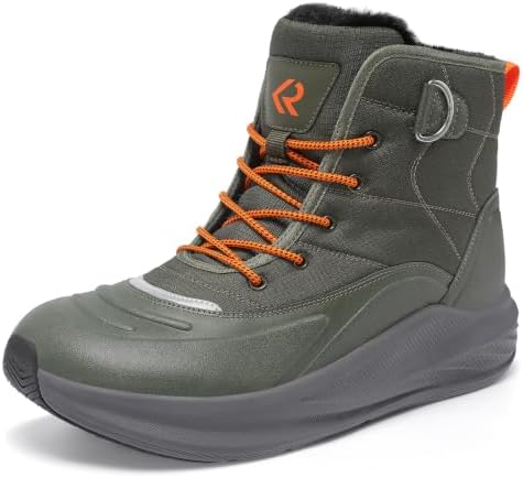 relxfeet Men's Waterproof Winter Snow Boots Wide Toe Box