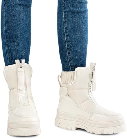 Women's Warm Insulated Fashion Winter Boots, Mid-Calf Waterproof Snow Boots