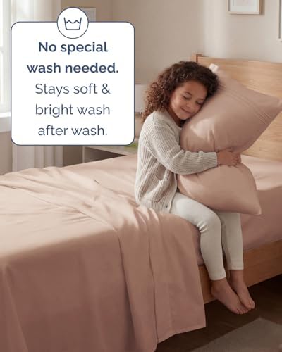 Twin Size 3 Piece Sheet Set - Comfy Breathable & Cooling Sheets - Mauve