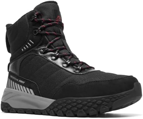 Men's Insulated Winter Snow Boots, Wide Toe Box Warm Walking Boots