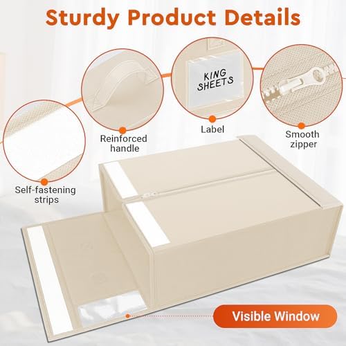 StorageTastic Bed Sheet Closet Organizers and Storage Under Bed Storage
