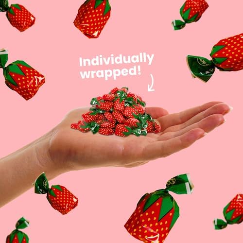 Strawberry Hard Candy Individually Wrapped by Cambie - 6 lbs of Hard Candy