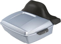 Advanblack Road Glide Tour Trunk Pack Barracuda Silver Denim King Tour Trunk Pack Luggage + Wrap-Around Backrest Pad for '97-'25 Harley Touring Road King Street Glide Electra Glide CVO models
