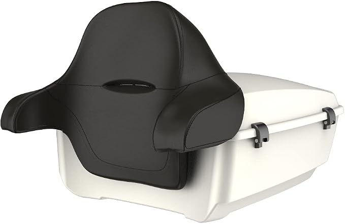 Advanblack Road Glide Tour Trunk Pack Bonneville Salt Denim King Tour Trunk Pack Luggage +Wrap-Around Backrest Pad for '97-'25 Harley Touring Road King Street Glide Electra Glide CVO models