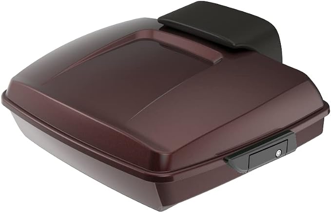 Advanblack Road Glide Tour Trunk Pack Merlot Sunglo Razor Tour Trunk Pack Backrest Pad for '97-'25 Harley Touring Road King Street Glide Electra Glide CVO models