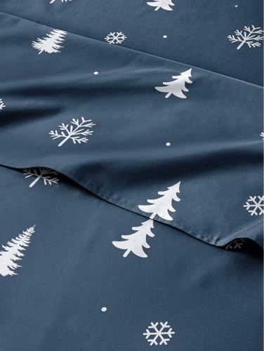 Christmas Sheet Set, Christmas Winter, Holiday Xmas Bedding Set - Twin Size