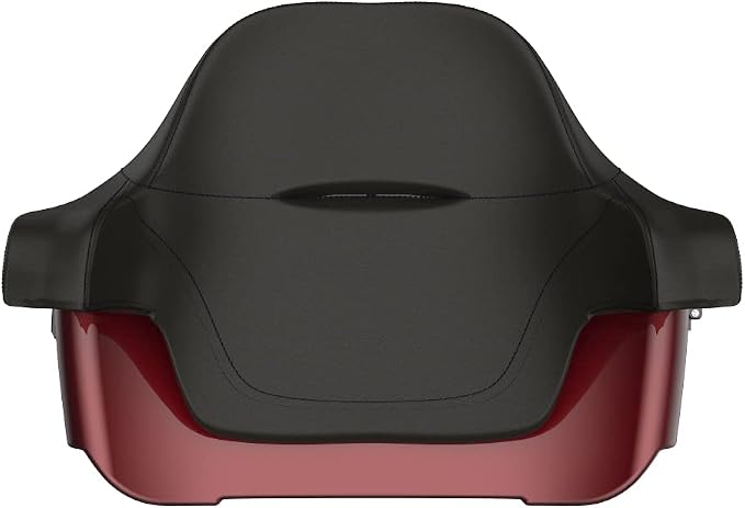 Advanblack Road Glide Tour Trunk Pack Mysterious Red Sunglo King Tour Trunk Pack Luggage +Wrap-Around Backrest Pad for '97-'25 Harley Touring Road King Street Glide Electra Glide CVO models
