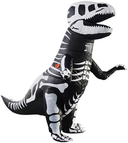 Funny Inflatable Dinosaur Costume for Adult and Kids,Blow Up Dinosaur Costume for Halloween Cosplay Party