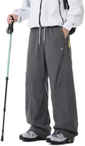 Men's Water-Repellent Ski Snow Hiking Pants Baggy Straight Leg
