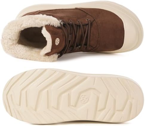 Eagsouni Womens Snow Boots Suede Leather Winter Shoes