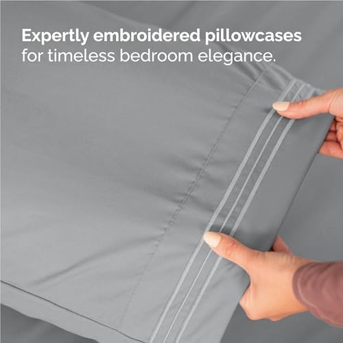 Full Size 4 Piece Sheet Set - Breathable & Cooling Sheets - Steel Blue