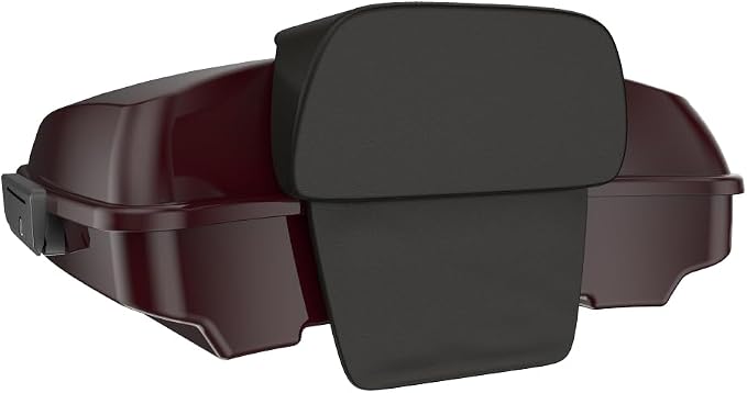 Advanblack Road Glide Tour Trunk Pack Billiard Burgundy Razor Tour Trunk Pack Backrest Pad for '97-'25 Harley Touring Road King Street Glide Electra Glide CVO models