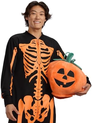 Tipsy Elves Men's Halloween Skeleton Costume Hooded Jumpsuit Adult Onesie