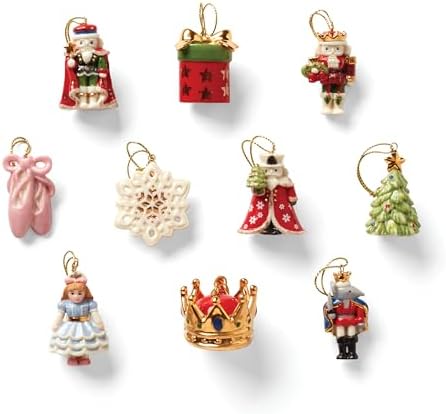Lenox The Nutcracker 10-Piece Mini Christmas Ornament Set