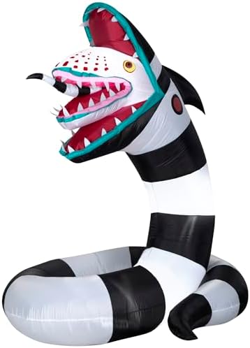 Beetlejuice Sandworm 6ft Inflatable Halloween Decoration | Airblown Yard Decoration with LEDs