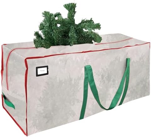 Cosy Family 7.5 ft Christmas Tree Storage Bag - Durable Heavy Duty Extra Large Artificial Xmas Holiday Tree Bag with Reinforced Handles and Dual Zippers Wide Opening - Clear