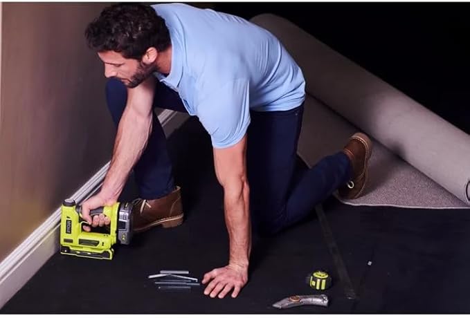 Ryobi 18-Volt ONE+ Cordless Compression Drive 3/8 in. Crown Stapler (Tool Only) P317 | Battery and Charger Sold Separately