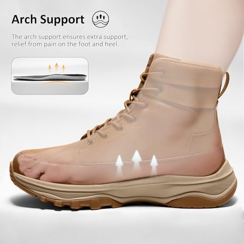 Coostar Snow Boots for Men Waterproof Outdoor Casual Winter Boot Lightweight with Arch Support