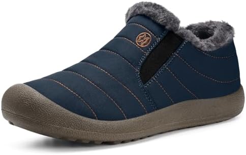 Eagsouni Womens Mens Snow Boots Winter Slip On Shoes