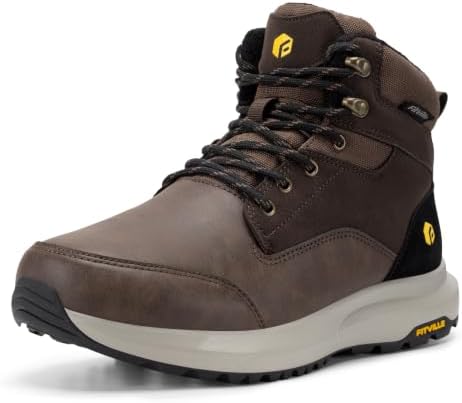 FitVille Mens Snow boots Wide Width Fur Lined Warm Winter Boots with Heat Lock Technology and Adjustable Lace up, Slip-Resistant Outsole for Outdoor