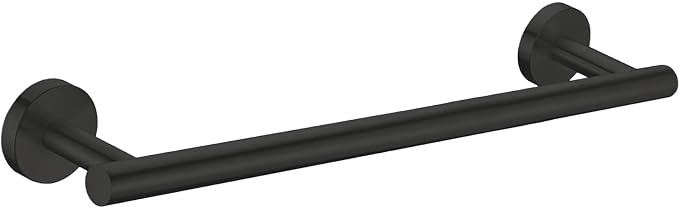 18 Inches Matte Black Towel Bar Bathroom Hardware 304 Stainless Steel Wall Mounted Kitchen Towel Holder Cloths Hanger