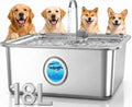 Casfuy ZT-80 Ultra-Large Quiet Stainless Steel Dog Water Fountain, 4.75-gal