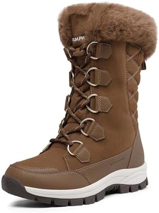 DREAM PAIRS Women's Waterproof Mid Calf Snow Boots