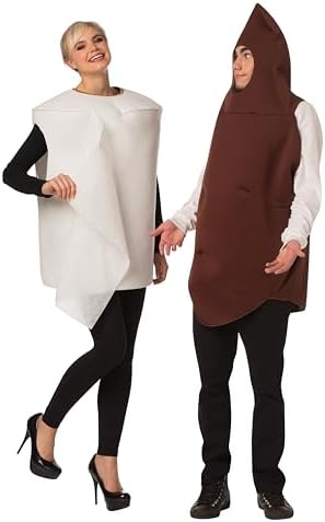Rasta Imposta Poop and Toilet Paper 2 Piece Couples Costume Mens Womens Adult