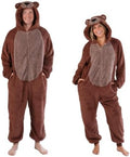 Funziez! Slim Fit Adult Onesie - Animal Costume - Plush Unisex Halloween One Piece Cosplay Suit for Women and Men