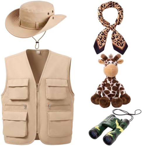5 Pcs Safari Costume for Women Halloween Cosplay Outfit