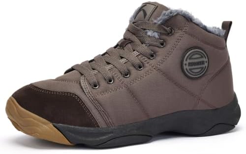 UPSOLO Mens Winter Trekking Snow Boots Water Resistant Shoes Anti-Slip Fully Fur Lined Casual Lightweight Hiking Boot
