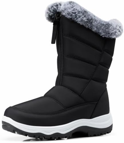 TEMOFON Winter Snow Boots for Women: WaterProof Warm Fur Lined Ankle Boot