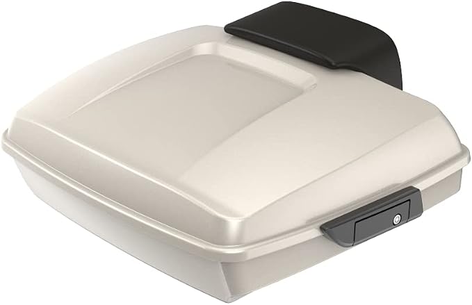 Advanblack Road Glide Tour Trunk Pack White Sand Pearl Razor Tour Trunk Pack Backrest Pad for '97-'25 Harley Touring Road King Street Glide Electra Glide CVO models