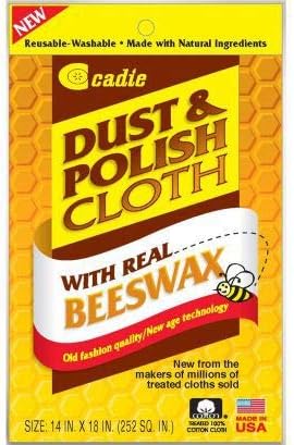 Cadie Reusable Dust and Polishing Cloth - Beeswax Furniture Wipes for Cleaning or Wiping Dirt Surfaces at Home and Office - Great Cleaner for Wood, Tiles, Blinds and Ceilings Fan | 1 Pack
