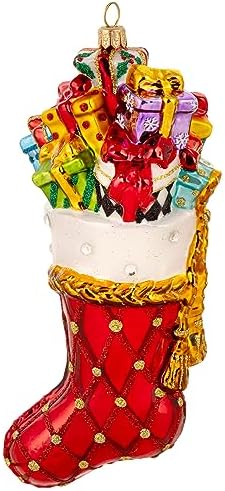 Miss Christmas 2026 Collection Gifts Galore Blown Glass Christmas Tree Ornament (Festive Stocking)