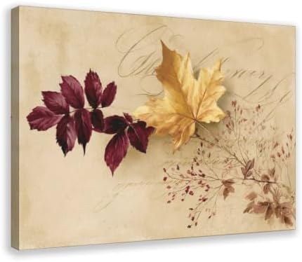 JDBeehpy Maple Leaves Berries Vintage Vintage Home Decor Framed 8x12inch