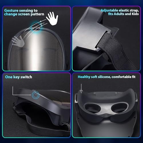 Gootus LED Halloween Mask with Gesture Sensing & Customizable