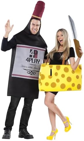 Fun World Costumes Perfectly Paired Wine And Cheese Set