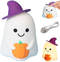 Rechargeable Tap-Control Magic Halloween Ghost Squishy Night Light