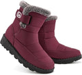 Ablanczoom Womens Winter Snow Boots with Warm Fur Lining Comfortable Booties Non Slip Waterproof Outdoor Shoes