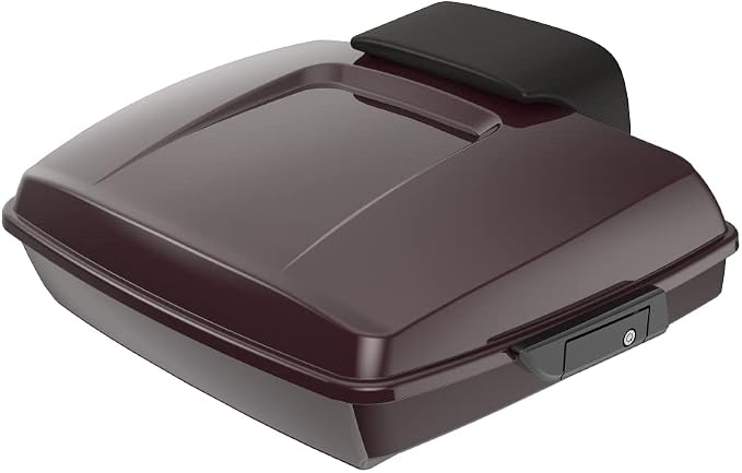 Advanblack Road Glide Tour Trunk Pack Black Cherry Razor Tour Trunk Pack Backrest Pad for '97-'25 Harley Touring Road King Street Glide Electra Glide CVO models