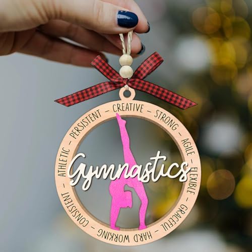 Gymnastics Ornament for Girl, Gymnast Ornaments for Christmas Tree - Gymnastics Gifts for Girls, Coach, Gymnast Gifts for Girls 4-12