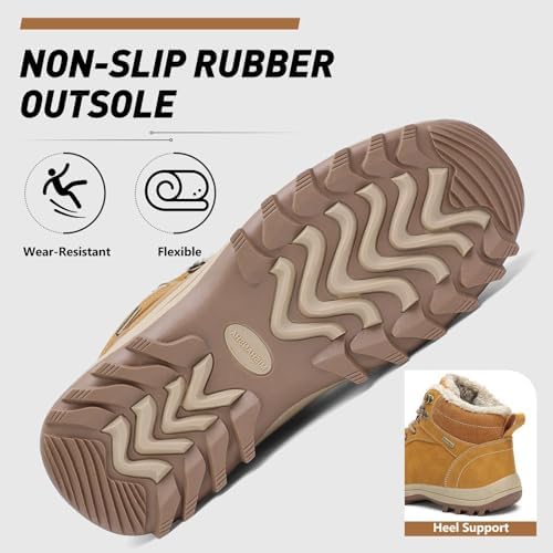 Mishansha Snow Boots for Women Warm Winter Hiking Boots Size 5.5-10.5