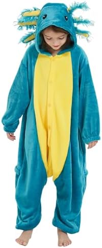 Animal Onesie Pajamas for Kids, Soft Flannel Halloween Cosplay Costume for Boys Girls