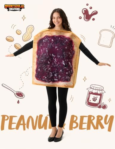 Spooktacular Creations Peanut Butter and Jelly Costume, Halloween Adult Couple Costume for Halloween