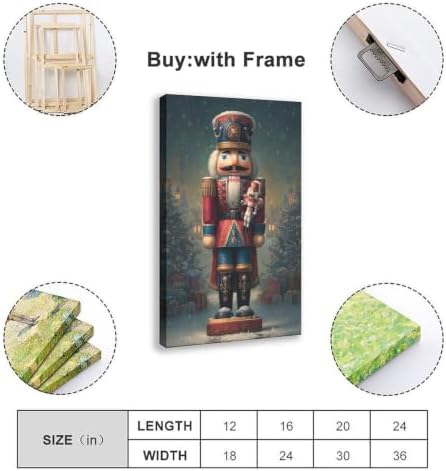 JDBeehpy Big &Small Nutcracker Soldier Framed Canvas Prints24x36inch