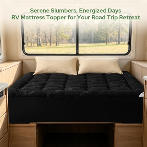 BEDLORE RV Queen Mattress Topper, Thick Soft Pillow Top Bed Topper