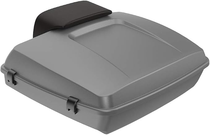 Advanblack Road Glide Tour Trunk Pack Charcoal Denim Razor Tour Trunk Pack Backrest Pad for '97-'25 Harley Touring Road King Street Glide Electra Glide CVO models